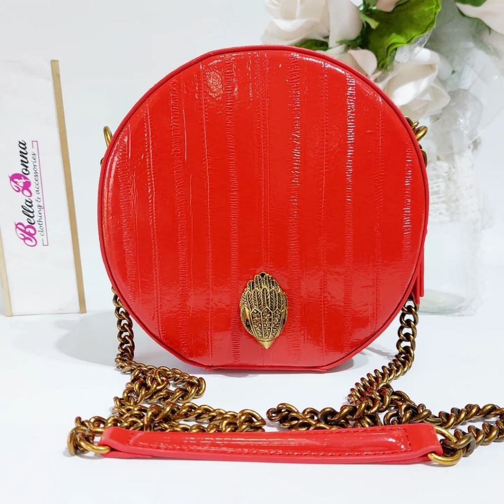 Kurt Geiger London Round Small Shoreditch Bag -Red